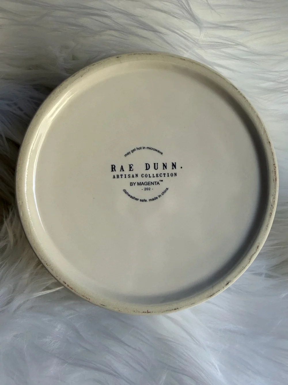 Rae Dunn Ceramic 'GULP' Pet Bowl - Off White